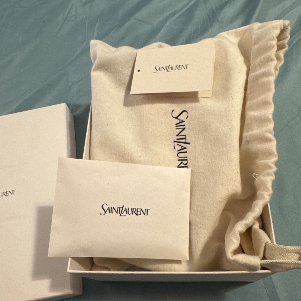 SAINT LAURENT GABY ZIPPERED POUCH IN LAMBSKIN CROSSBODY BAG AUTHENTIC - Picture 12 of 12